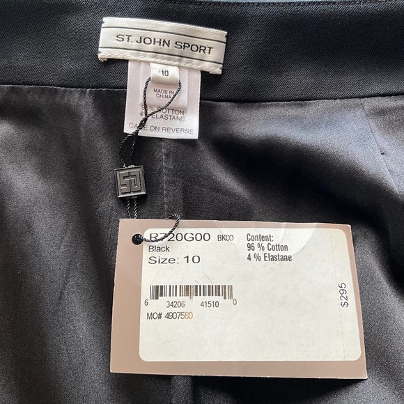 NWT St. John Sport Tennis Athletic Skort Active Pickleball Stretch Chic Black 10 - Picture 9 of 9